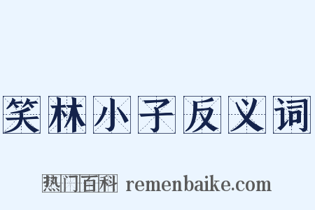 笑林小子反义词是什么意思的图片